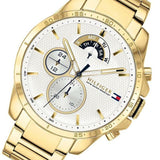 Tommy Hilfiger Iconic Quartz White Dial Gold Steel Strap Watch for Men - 1791538 Buy Now By Tommy Hilfiger