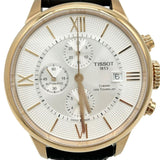 Tissot Des Tourelles Chronograph Silver Dial Brown Leather Strap Watch For Men - T099.427.36.038.00 Buy Now By Tissot