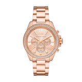 Michael Kors Wren Chronograph Rose Gold Dial Rose Gold Steel Strap Watch for Women - MK7430 Buy Now By Michael Kors