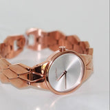 Calvin Klein Snake Silver Dial Rose Gold Steel Strap Watch For Women - K6E23646 Buy Now By Calvin Klein