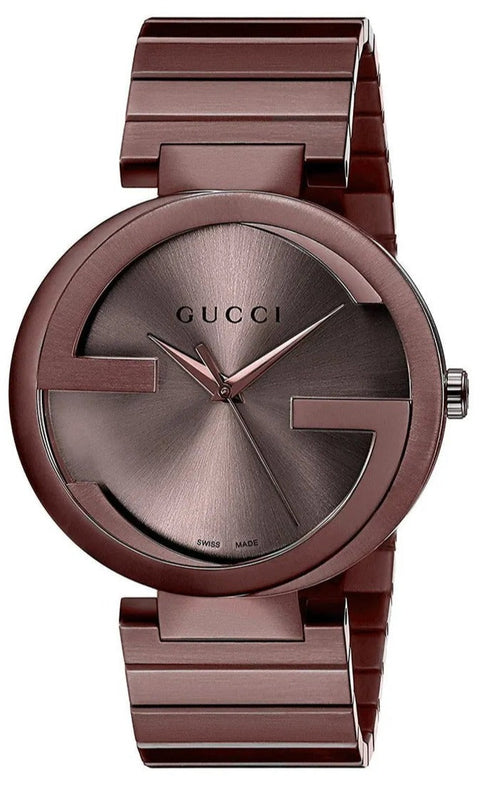 Gucci Interlocking XL Brown Dial Brown Steel Strap Watch For Men - YA133211 Buy Now By Gucci