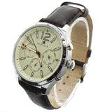 Tommy Hilfiger Gavin Chronograph White Dial Brown Leather Strap Watch for Men - 1791467 Buy Now By Tommy Hilfiger