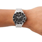 Emporio Armani Diver Chronograph Quartz Black Dial Silver Steel Strap Watch For Men - AR11360 Buy Now By Emporio Armani
