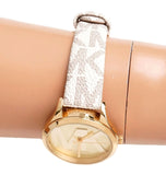 Michael Kors Jaycie Quartz Gold Dial White Leather Strap Watch for Women - MK2861 Buy Now By Michael Kors