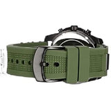 Guess Sport Chronograph Black Dial Green Silicone Strap Watch for Men - W0167G4 Buy Now By Guess