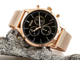 Hugo Boss Companion Chronograph Black Dial Rose Gold Steel Strap Watch For Men - 1513548 Buy Now By Hugo Boss