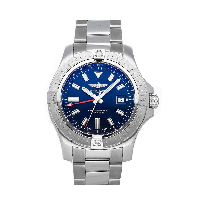 Breitling Avenger Automatic GMT 45 Blue Dial Silver Steel Strap Watch for Men - A32395101C1A1 Buy Now By Breitling