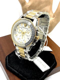Versace Greca Action Chronograph Quartz Silver Dial Two Tone Steel Strap Watch for Men - VE3J00522 Buy Now By Versace