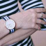 Daniel Wellington Classic Trinity White Dial Three Tone Nylon Strap Watch For Women - 0509DW Buy Now By Daniel Wellington