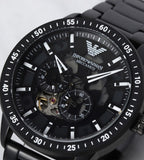 Emporio Armani Meccanico Automatic Black Dial Black Steel Strap Watch For Men - AR60054 Buy Now By Emporio Armani