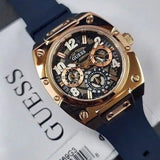 Guess Prodigy Multifunction Navy Blue Dial Blue Silicone Strap Watch For Men - GW0569G3 Buy Now By Guess