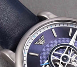 Emporio Armani Luigi Chronograph Blue Dial Black Leather Strap Watch For Men - AR60011 Buy Now By Emporio Armani