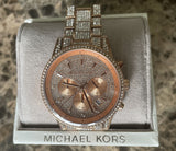Michael Kors Ritz Three-Hand Glitz Rose Gold Dial Rose Gold Steel Strap Watch for Women - MK6748 Buy Now By Michael Kors