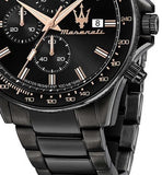 Maserati SFIDA Chronograph Black Dial Black Steel Strap Watch For Men - R8873640011 Buy Now By Maserati