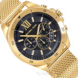 Michael Kors Brecken Chronograph Black Dial Gold Mesh Strap Watch For Men - MK8867 Buy Now By Michael Kors
