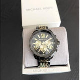 Michael Kors Wren Chronograph Black Dial Two Tone Steel Strap Watch for Women - MK6978 Buy Now By Michael Kors