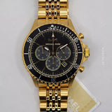 Michael Kors Bayville Chronograph Black Dial Gold Steel Strap Watch For Men - MK8726 Buy Now By Michael Kors
