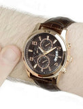 Guess Exec Chronograph Brown Dial Brown Leather Strap Watch For Men - W0076G4 Buy Now By Guess