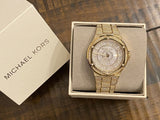 Michael Kors Lennox Three Hand Crystals White Dial Gold Steel Strap Watch For Women - MK6991 Buy Now By Michael Kors