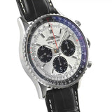 Breitling Navitimer B01 Chronograph 43 Silver Dial Black Leather Strap Watch for Men - AB0138241G1P1 Buy Now By Breitling