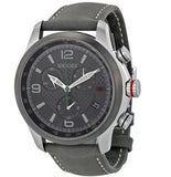 Gucci G Timeless Chronograph Grey Dial Grey Leather Strap Watch For Men - YA126242 Buy Now By Gucci