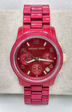 Michael Kors Runway Analog Chronograph Red Dial Red Steel Strap Watch for Women - MK7436 Buy Now By Michael Kors