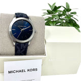 Michael Kors Slim Runway Analog Blue Dial Blue Leather Strap Watch For Men - MK8907 Buy Now By Michael Kors
