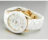 Fossil Ceramic Multifunction White Dial White Steel Strap Watch for Women - CE1006 Buy Now By Fossil