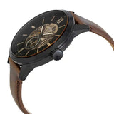 Fossil Townsman Automatic Black Dial Brown Leather Strap Watch for Men - ME3155 Buy Now By Fossil
