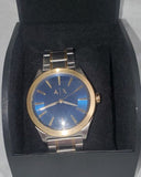 Armani Exchange Nico Quartz Blue Dial Two Tone Steel Strap Watch For Men - AX2332 Buy Now By Armani Exchange