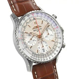 Breitling Navitimer B01 Chronograph 41 White Dial Brown Leather Strap Watch for Men - AB0139211G1P1 Buy Now By Breitling