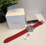 Michael Kors Janelle Three Hand Red Dial Red Rubber Strap Watch For Women - MK7144 Buy Now By Michael Kors