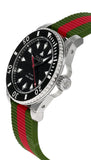 Gucci Dive Automatic Black Dial Two Tone Rubber Strap Watch for Men - YA136349 Buy Now By Gucci