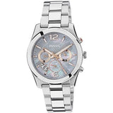 Fossil Perfect Boyfriend Mother of Pearl Blue Dial Silver Steel Strap Watch for Women - ES3880 Buy Now By Fossil