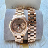 Michael Kors Runway Chronograph Analog Rose Gold Dial Rose Gold Steel Strap Watch for Women - MK7453 Buy Now By Michael Kors