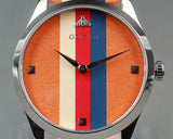 Gucci G Timeless Quartz Brown Dial Brown Leather Strap Watch For Men - YA1264078 Buy Now By Gucci