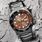 Seiko 5 Sports Sonar Special Edition Brown Dial Silver Steel Strap Watch For Men - SRPJ47K1 Buy Now By Seiko