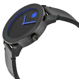 Movado Bold TR90 Black Dial Black Leather Strap Watch For Men - 3600307 Buy Now By Movado