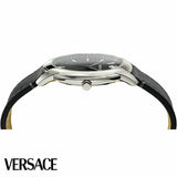 Versace V Urban Black Dial Black Leather Strap Watch for Men - VELQ00119 Buy Now By Versace
