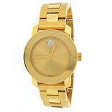 Movado Bold Gold Dial Yellow Gold Steel Strap Watch for Women - 3600104 Buy Now By Movado