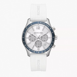 Michael Kors Berkley Chronograph Silver Dial White Rubber Strap Watch For Women - MKO1040 Buy Now By Michael Kors