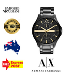 Armani Exchange Hampton Chronograph Black Dial Black Steel Strap Watch For Men - AX2121 Buy Now By Armani Exchange