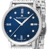 Maurice Lacroix Eliros Diamonds Blue Dial Silver Steel Strap Watch For Women - EL1094-SS002-450-1 Buy Now By Maurice Lacroix
