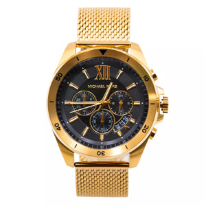 Michael Kors Brecken Chronograph Black Dial Gold Mesh Strap Watch For Men - MK8867 Buy Now By Michael Kors