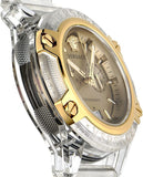 Versace Icon Active Chronograph Gold Dial White Silicone Strap Watch for Men - VEZ700121 Buy Now By Versace