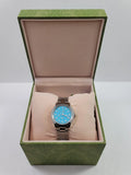 Gucci G Timeless Quartz Turquoise Dial Silver Steel Strap Unisex Watch - YA1265044 Buy Now By Gucci