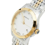 Gucci G Timeless Diamonds Mother of Pearl Dial Two Tone Mesh Bracelet Watch for Women - YA126513 Buy Now By Gucci
