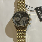 Hugo Boss Gregor Chronograph Grey Dial Gold Steel Strap Watch For Men - 1514051 Buy Now By Hugo Boss