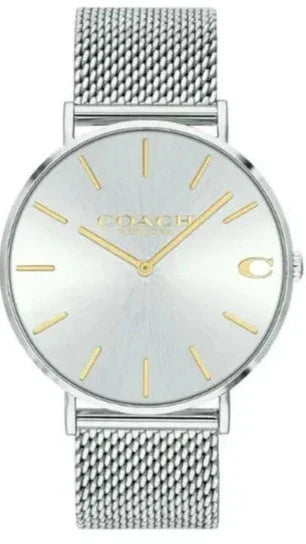 Coach Charles Silver Dial Silver Mesh Bracelet Watch for Men - 14602439 Buy Now By Coach