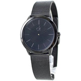 Calvin Klein Minimal Black Dial Black Mesh Bracelet Watch for Men - K3M224B1 Buy Now By Calvin Klein